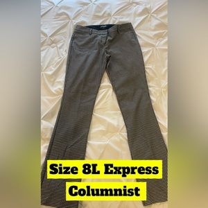 Express Columnist size 8 Long black and white dress pants